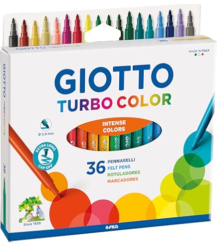 Amazon.com: Giotto Turbo Colouring Fine Tip Pens, Box of 12